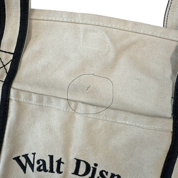 Walt Disney World 1971 Classic Canvas Tote Bag in Cream and Black - Picture 3 of 9